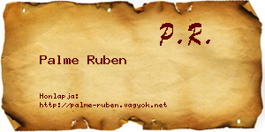 Palme Ruben névjegykártya